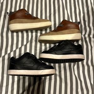 Size 8 Toddler Boys Carters Dress Shoes and Nike Sneakers